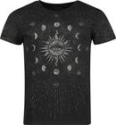 T-shirt med månfaser och sol, Gothicana by EMP, T-shirt