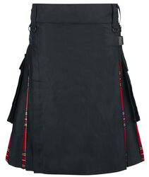 Black Tartan Kilt, Altana Industries, Halvlång kjol