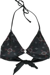 Bikini Top With Celtic Prints, Black Premium by EMP, Bikini-överdel