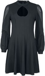 Klänning med hjärtringning, Black Premium by EMP, Kort klänning