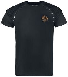 Gothicana X Anne Stokes - svart T-shirt med stort draktryck på baksidan, Gothicana by EMP, T-shirt