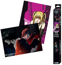 L vs. Light & Misa - set med 2 posters i chibidesign, Death Note, Poster