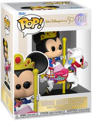 Walt Disney World 50th - Minnie Mouse (on Prince Charming regal carousel) vinylfigur nr 1251, Mickey Mouse, Funko Pop!