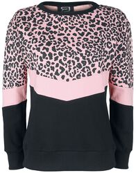 Sweatshirt med leopardtryck