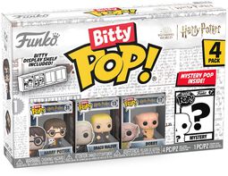 Harry, Draco, Dobby + Mystery Figure (Bitty Pop! 4 Pack) vinylfigurer, Harry Potter, Funko Bitty Pop!