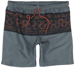 Swim Shorts With Graphic Design, RED by EMP, Badbyxor