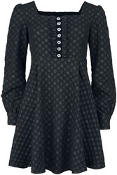 Kort klänning med blomsterkant, Black Premium by EMP, Kort klänning