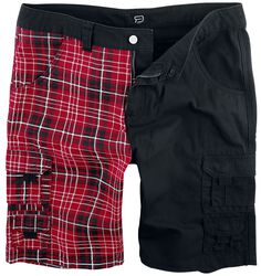 Rutiga shorts med fickor, RED by EMP, Shorts