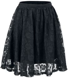 Kjol med spetsöverdrag, Gothicana by EMP, Kort kjol
