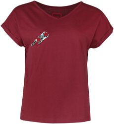 T-shirt med old school-brodyrdetalj, RED by EMP, T-shirt