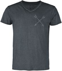 T-shirt med detaljerat vargtryck, Black Premium by EMP, T-shirt