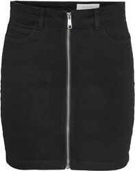NMKleo HW denim skirt with zip VI455BL, Noisy May, Kort kjol