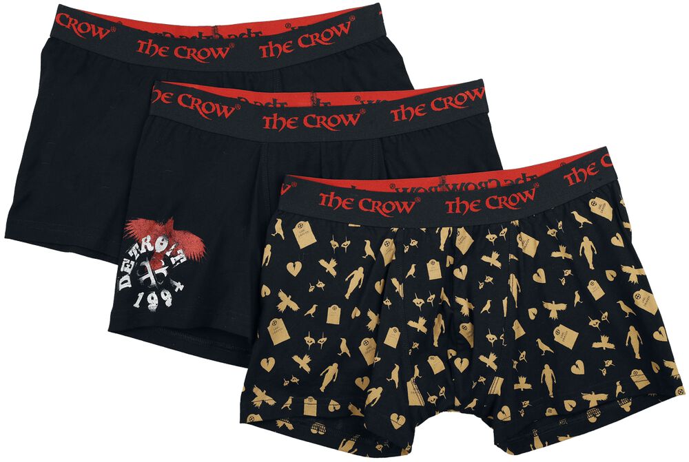 Gothicana X The Crow - set med tre par boxershorts