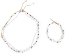 Various pearl layering necklace and anklet set, Urban Classics, Halsband