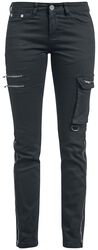 Skarlett - svarta jeans med flexibla benslut, Black Premium by EMP, Jeans