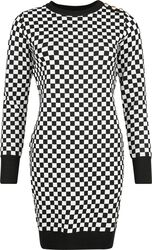 Chess square monochrome knitted dress, QED London, Kort klänning