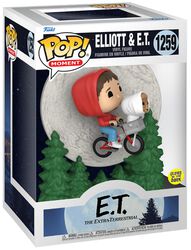 Elliot and E.T. flying (Pop Moment) (glow in the dark) vinylfigur nr 1259, E.T. - The Extra-Terrestrial, Funko Pop!