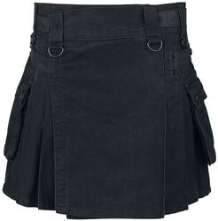 Kilt, Black Premium by EMP, Kort kjol
