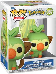 Grookey - Ouistempo - Chimpep vinylfigur 957, Pokémon, Funko Pop!