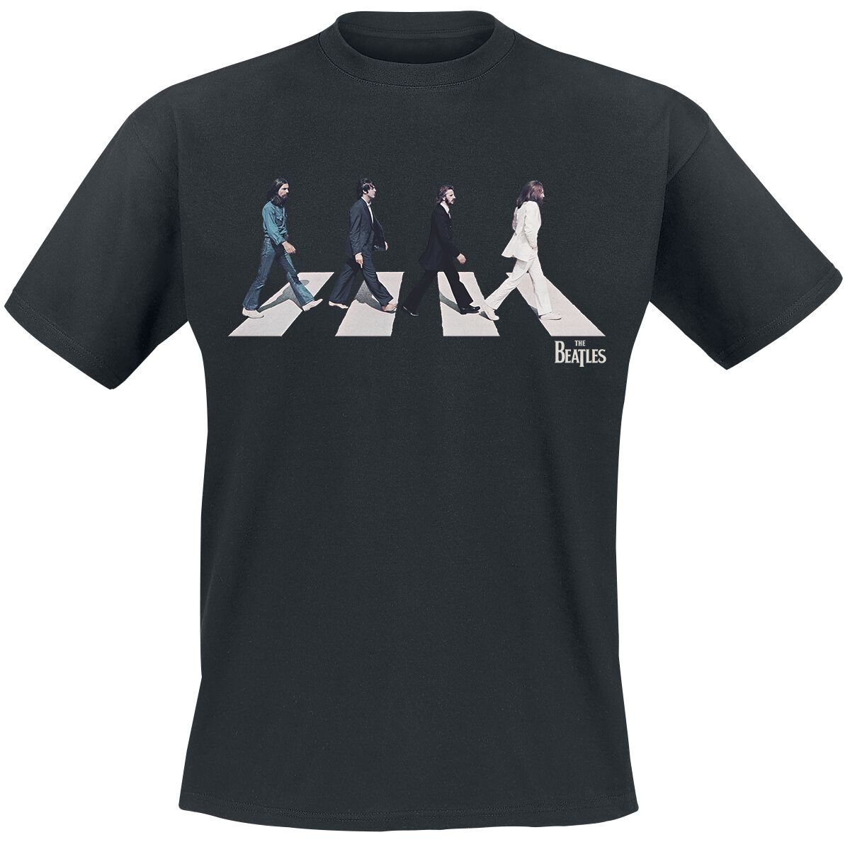 Beatles T-shirt Abbey Road Silhouette Men's Black
