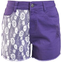 Shorts med spetskant, Gothicana by EMP, Hotpants