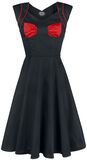 Black Red Bow Lady Hepburn Dress, H&R London, Halvlång klänning