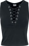 Ladies Lace Up Cropped Top, Urban Classics, Topp