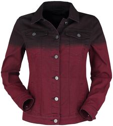 Röd jeansjacka med färggradering, Black Premium by EMP, Jeansjacka
