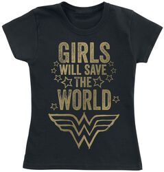 Barn - Girls Will Save World, Wonder Woman, T-shirt
