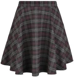 Rock Check Flared Skirt, Banned Retro, Kort kjol