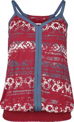 Top with Aztecs Print, RED by EMP, Topp