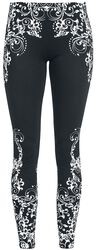 Svarta leggings med detaljerat tryck, Black Premium by EMP, Leggings