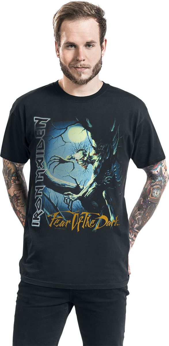Iron Maiden Fear Of The Dark T-Shirt – Men's Black Tee With Tree Sprite Graphic | 100% Cotton Official Merch