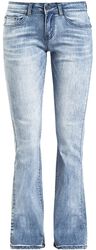 Grace - ljusblå tvättade jeans med bootcut, Black Premium by EMP, Jeans