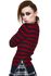 Menace Red and Black Stripe Sweater