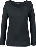 Button Longsleeve, Black Premium by EMP, Långärmad tröja