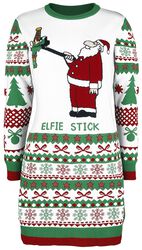 Elfie Stick, Ugly Christmas Sweater, Halvlång klänning