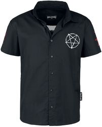 Skjorta med transparent rygg, Black Blood by Gothicana, Kortärmad tröja