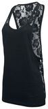 Backlace Loose Tank, Black Premium by EMP, Topp