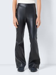 Andy Pasa PU high-waisted flared trousers, Noisy May, Konstläderbyxor