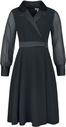 Polly black dress, Timeless London, Halvlång klänning