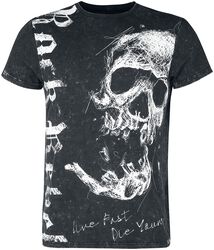 T-shirt i tvättad, begagnad stil, Rock Rebel by EMP, T-shirt