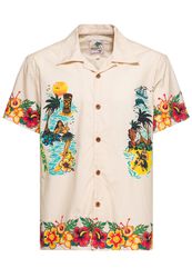 Honolulu Tropical Hawaiian Style Shirt, King Kerosin, Kortärmad tröja
