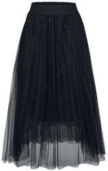 Sophia Stud Net Skirt, Banned Retro, Halvlång kjol