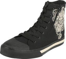 Trainers with Industrial Beetle Print, Gothicana by EMP, Höga sneakers
