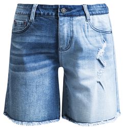Jeansshorts med slitagedetaljer, RED by EMP, Shorts