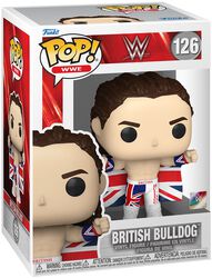British Bulldog vinylfigur nr 126, WWE, Funko Pop!