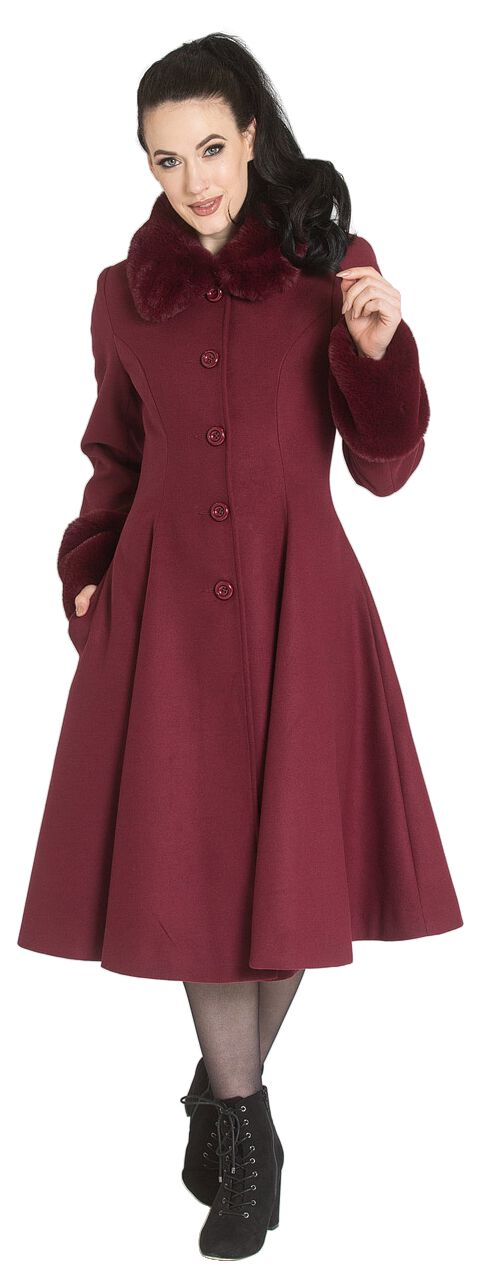Hell Bunny Interstellar Coat Donna Cappotti nero S 90% poliestere, 8% viscosa, 2% elasthane
