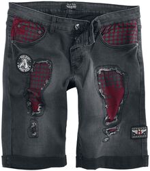 Shorts med slitageeffekter, Rock Rebel by EMP, Shorts