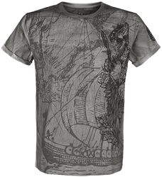 T-shirt med detaljerat framsidestryck, Black Premium by EMP, T-shirt
